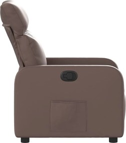 vidaXL Πολυθρόνα Ανακλινόμενη Καφέ από Συνθετικό Δέρμα