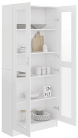 vidaXL Βιτρίνα Λευκή 82,5 x 30,5 x 185,5 εκ. Επεξ. Ξύλο
