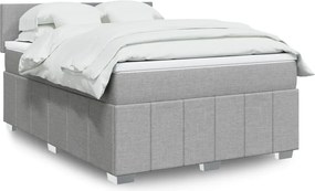 vidaXL Κρεβάτι Boxspring με Στρώμα Αν. Πράσινο 160x200εκ Υφασμάτινο