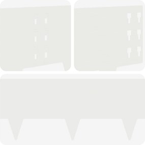 vidaXL Περίγραμμα γκαζόν 20 τμχ. 100 x 25 cm Ατσάλι Λευκό
