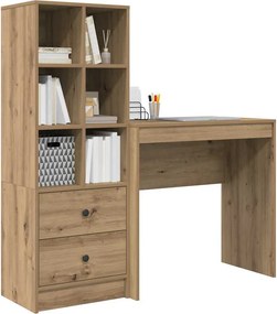 vidaXL Γραφείο με συρτάρι με ράφι με αποθήκευση 2 pcs Artisan Oak
