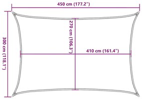 Πανί Σκίασης Κίτρινο 3 x 4,5 μ. 160 γρ./μ² από HDPE - Κίτρινο