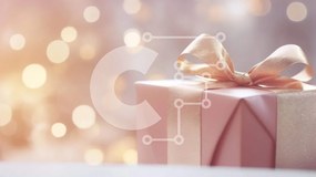 Intra Συλλεκτικό Ξύλινο Παζλ Plywood 4mm - Ροζ Κουτί δώρου με πολύχρωμα φώτα Bokeh Σε Ξύλινο Κουτί - Διαστάσεις Puzzle: 10x10 cm – 25 κομμάτια