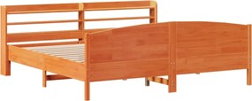 vidaXL Σκελετός Κρεβ. Χωρίς Στρώμα Καφέ Κεριού 180x200 εκ Μασίφ Πεύκο