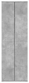 vidaXL Ντουλάπα Γκρι Σκυροδέματος 60 x 35 x 180 εκ. από Επεξ. Ξύλο