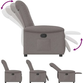vidaXL Πολυθρόνα Ανακλινόμενη Taupe Υφασμάτινη