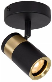 Φωτιστικό Οροφής Lucide 53909-01-30 GORIK Μαύρο Ματ (Black Mat)|Χρυσό Χρώμα (Gold Coloured)