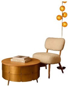Τραπεζάκι Καφέ Home ESPRIT Χρυσό 90 x 90 x 45 cm