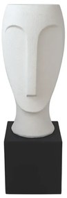 MarHome FIBERGLASS ΚΑΣΠΩ ΠΡΟΣΩΠΟ ΛΕΥΚΟ ΣΕ ΜΑΥΡH ΒΑΣΗ - 29.5x29.5x88cm 1/ΚΙΒ 06-23618