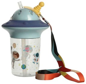 Παγούρι Με Καλαμάκι Astro 01-10843 450ml Turquoise-Multi Estia 450ml Πλαστικό