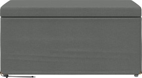 vidaXL Σκαμνί Σκούρο Γκρι Ύφασμα και Επεξεργασμένο Ξύλο