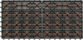 vidaXL Πλάκα Κατασκευής 6 pcs Καφέ 60 x 30 cm WPC