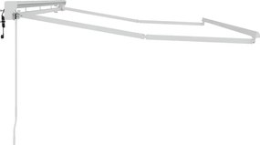 vidaXL Σκελετός Τέντας Ρυθμιζόμενος Λευκός 4 x 2 m Ατσάλι