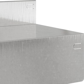 vidaXL Περίγραμμα γκαζόν 10 τμχ. 100 x 10 x 8 εκ Ατσάλι Ασημί