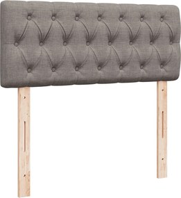 vidaXL Κρεβάτι Boxspring με Στρώμα Taupe 120x190 εκ. Υφασμάτινο