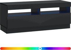 vidaXL Ντουλάπα LED Τηλεόρασης Μαύρο Επεξεργασμένο Ξύλο
