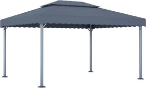 vidaXL Κιόσκι Ανθρακί 400 x 300 εκ. Αλουμινίου