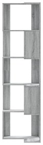 vidaXL Βιβλιοθήκη Γωνιακή 5 Επ. Γκρι Sonoma 50x50x179 εκ Επεξ. Ξύλο
