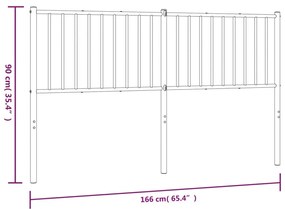 vidaXL Κεφαλάρι Μαύρο 160 εκ. Μεταλλικό