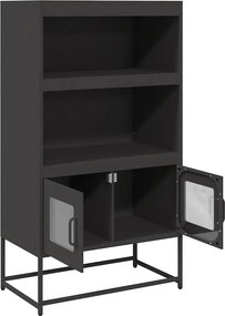 vidaXL Highboard Μαύρο 68x39x123 cm Χάλυβας