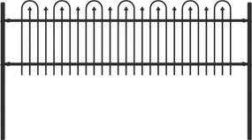 vidaXL Φράχτης Καμάρας με Άκρες DRONTEN 200 x 110 εκ Μαύρο