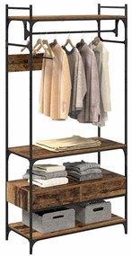 vidaXL Ντουλάπι Παλαιό ξύλο 89 x 39 x 184.5 εκ. Επεξεργασμένο ξύλο