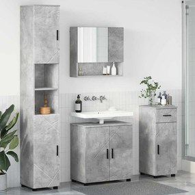 vidaXL Σετ Επίπλων Μπάνιου 4 pcs Γκρι σκυροδέματος 61 x 35 x 64 εκ.