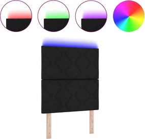 vidaXL Κεφαλάρι με κεφαλάρι Μαύρο 80 cm ύφασμα