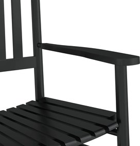 vidaXL Πολυθρόνες Κουνιστές Καμπυλ. Καθίσματα 2 τεμ Μαύρες Μασίφ Λεύκα