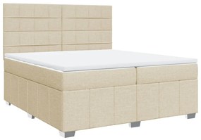 ΚΡΕΒΑΤΙ BOXSPRING ΜΕ ΣΤΡΩΜΑ ΚΡΕΜ 200X200 ΕΚ. ΥΦΑΣΜΑΤΙΝΟ 3294080