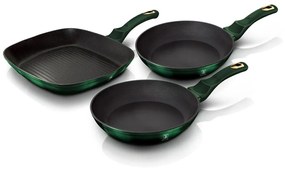 Berlinger Haus BH-6167F Σετ Αντικολλητικά Τηγάνια 3τμχ. Emerald Collection