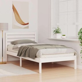 vidaXL Σκελετός Κρεβατιού Λευκό 100 x 200 cm Μασίφ ξύλο πεύκου