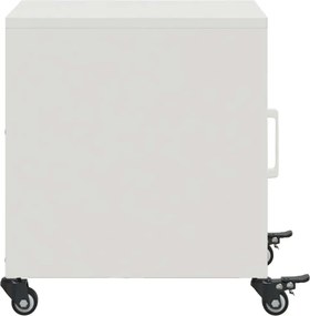 vidaXL Κομοδίνα 2 τεμ. Λευκό 36x39x43,5 εκ. από Χάλυβα