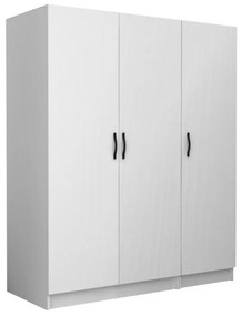 Ντουλάπα ρούχων Victoria Megapap τρίφυλλη χρώμα λευκό 150x60x181εκ.-GP100-0081,1