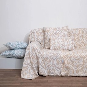 Ριχτάρι 1566 Beige Anna Riska Πολυθρόνα 180x180cm 100% Βαμβάκι