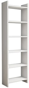 Βιβλιοθήκη Μελαμίνης Λευκή 48,5x22x160Υ Εκ.