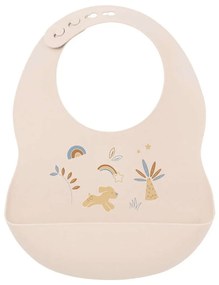 Σαλιάρα N876391 21x3x27,5cm Σιλικόνης Beige Nattou Silicone