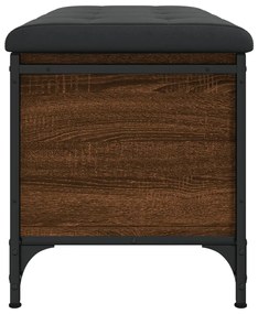 vidaXL Παγκάκι Αποθήκευσης Καφέ Δρυς 82x42x45 εκ. από Επεξ. Ξύλο
