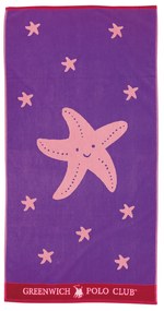 Πετσέτα Θαλάσσης Βαμβακερή 70x140εκ. Beach Towels 3898 Μωβ-Κόκκινη-Ροζ Greenwich Polo Club Junior