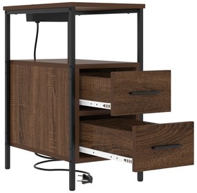vidaXL Κουτιά Κρεβατοκάμαρας 2 pcs Καφέ δρυς 30 x 48 x 61 εκ