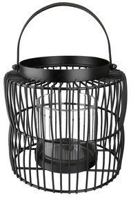 Φανάρι ArteLibre Κλουβί Μαύρο Μέταλλο 23cm