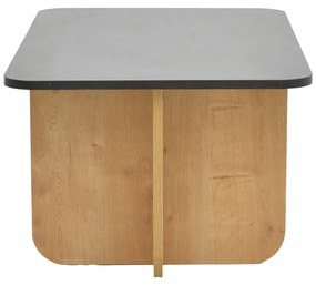 Τραπέζι Beca pakoworld σε oak-μαύρο απόχρωση 100x60x42εκ