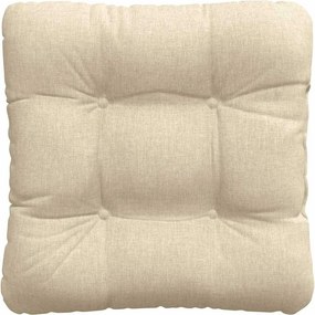 vidaXL Μαξιλάρια καθισμάτων 4 pcs Κρεμ 40 x 40 x 12 εκ. ύφασμα