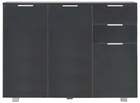 vidaXL Μπουφές Γυαλιστερός Μαύρος 107x35x80,5 εκ.