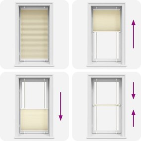 vidaXL Πλισέ περσίδα Κρέμα 75x150 cm Πλάτος υφάσματος 74,4 cm