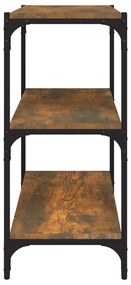 vidaXL Βιβλιοθήκη Καπνιστή Δρυς 60 x 33 x 70,5 εκ. Επεξ. Ξύλο &amp; Ατσάλι