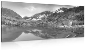 Απεικονίστε μεγαλοπρεπή βουνά σε μαύρο και άσπρο - 120x60