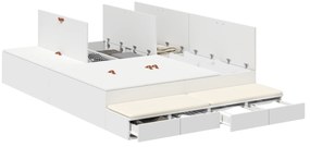 vidaXL Κρεβάτι Αποθήκης Λευκό 150x200 εκ.