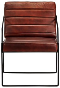 vidaXL Πολυθρόνα Σκούρο Καφέ από Γνήσιο Δέρμα