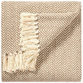 Ριχτάρι NATH9 Mπεζ Armchair 125x150cm 100% Cotton